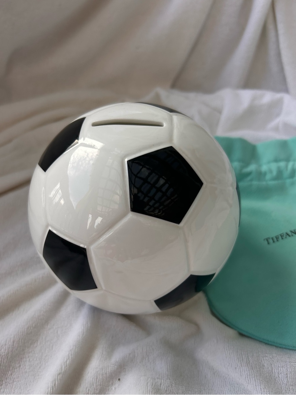Tiffany & Co. Ceramic Soccer Ball Bank